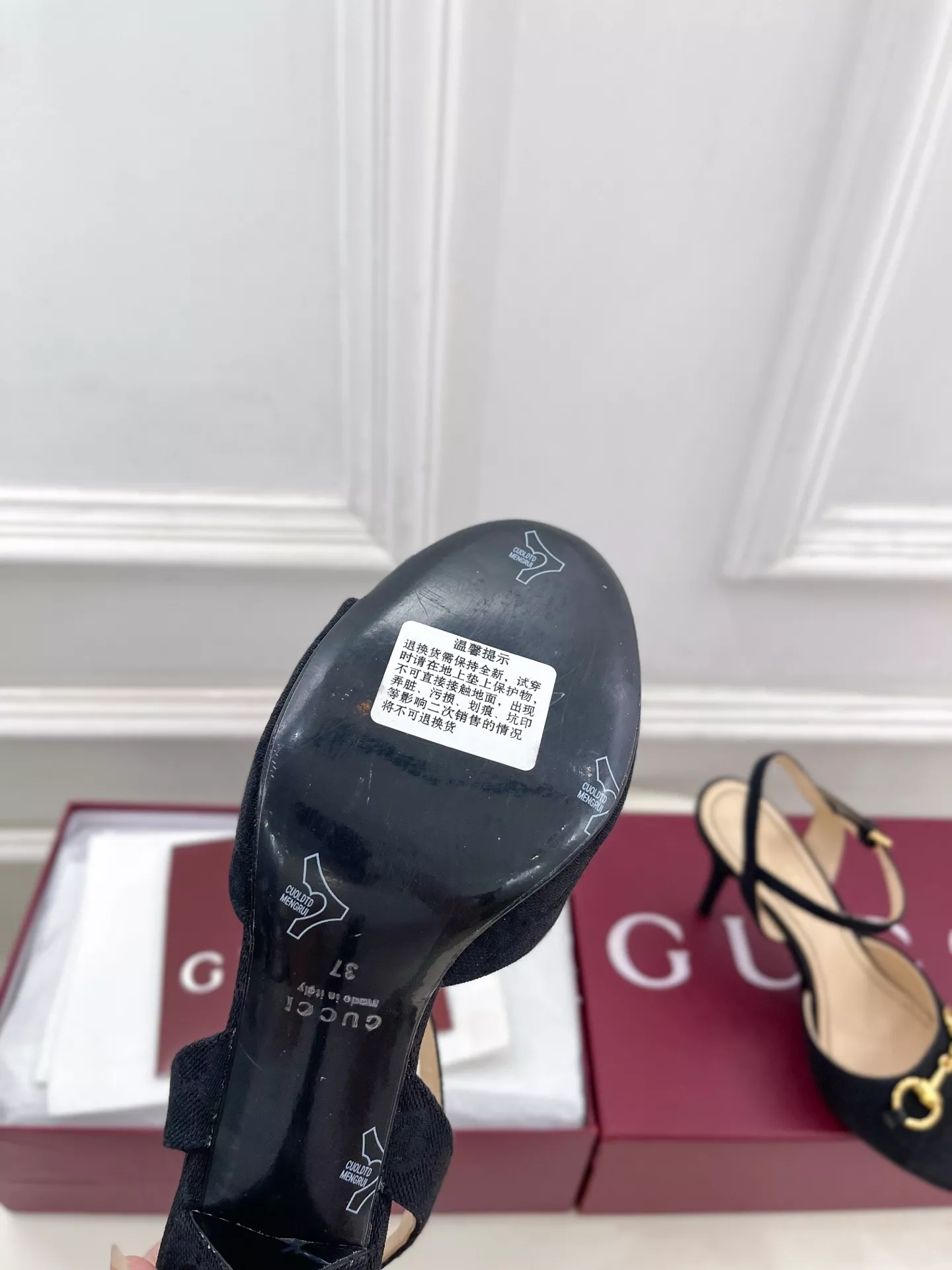 구찌 마혼방 장식 오픈토 스트랩 샌들 상세 이미지 9