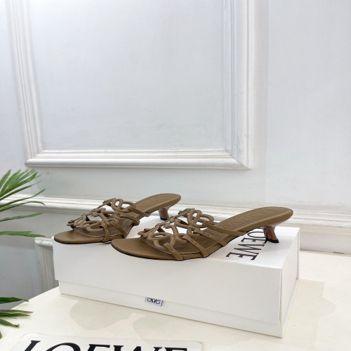 로에베 페탈 아나그램 컷아웃 캣힐 슬리퍼