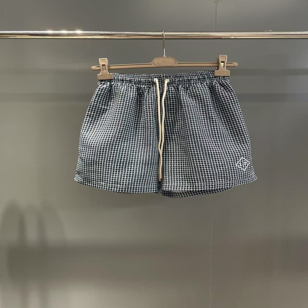 로로피아나 체크 패턴 밴딩 쇼츠