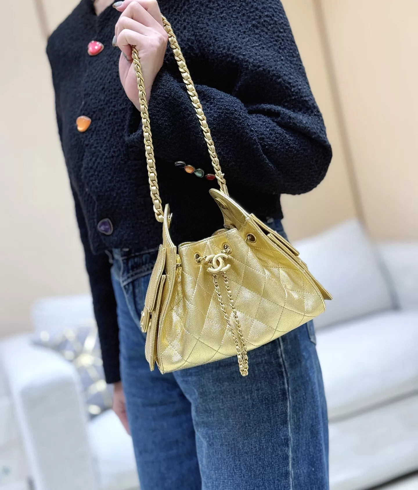 샤넬 퀼팅 체인 복조리 백 상세 이미지 25