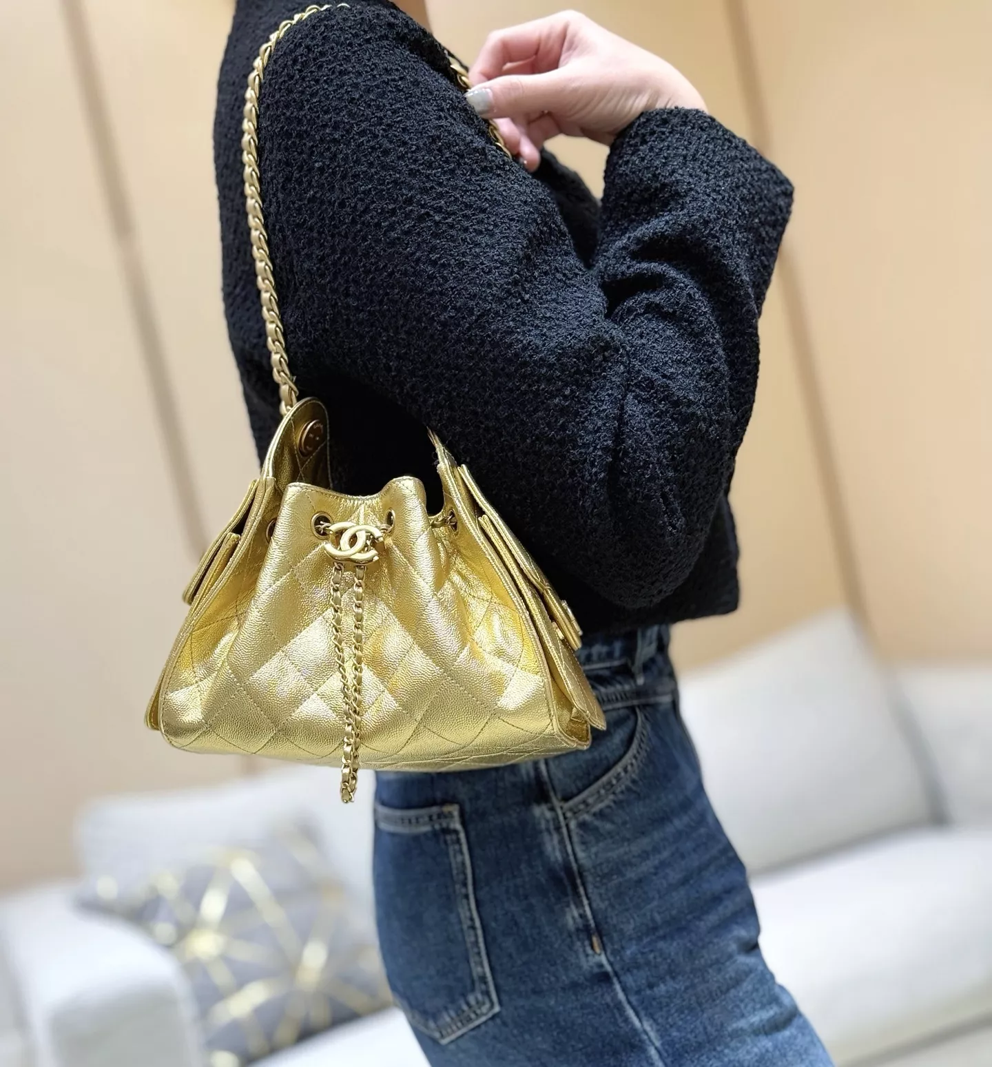 샤넬 퀼팅 체인 복조리 백 상세 이미지 20