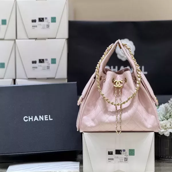 샤넬 체인 포인트 리치 그레인 핑크백