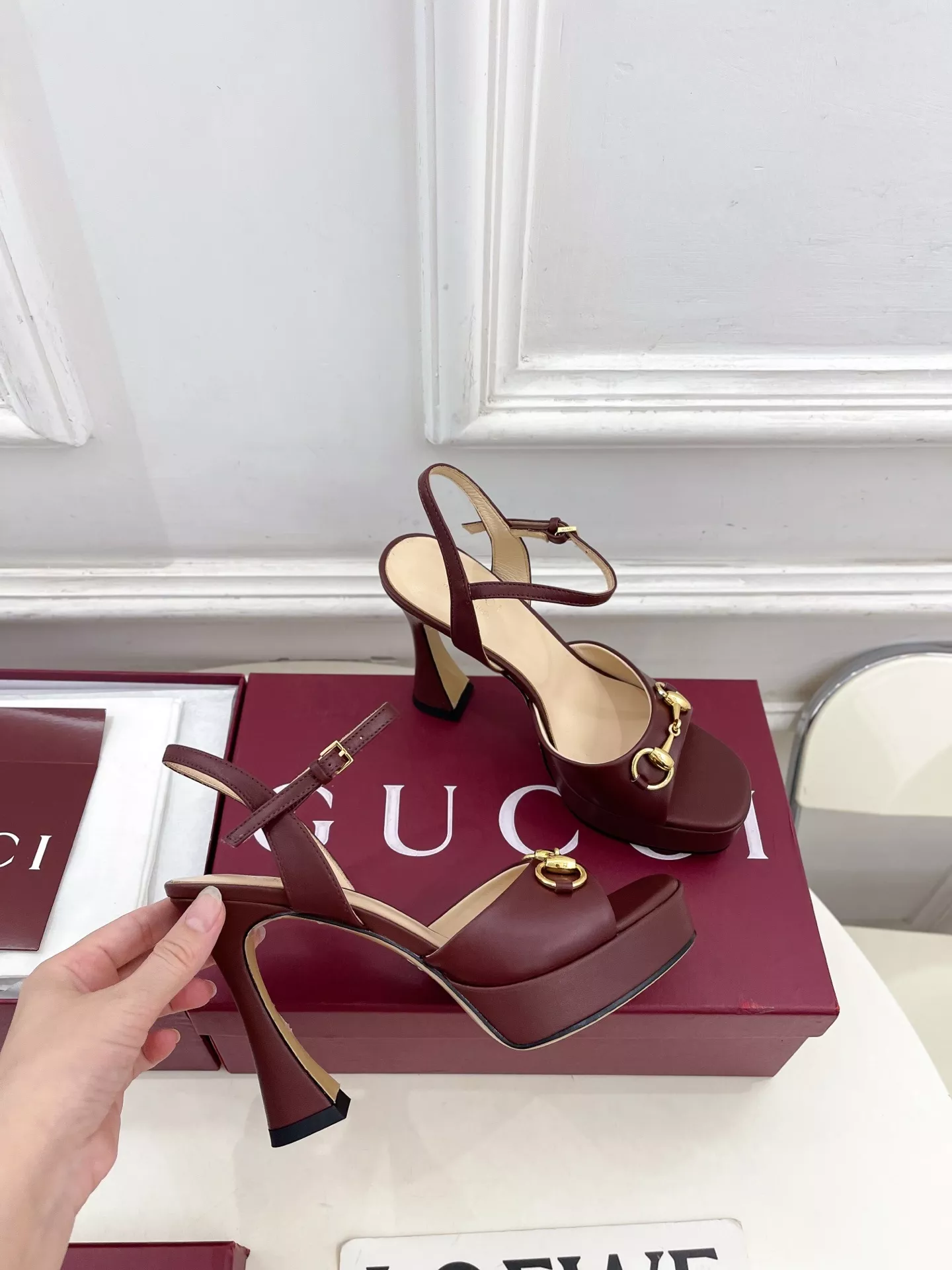 구찌 홀스빗 플랫폼 스트랩 샌들 상세 이미지 4