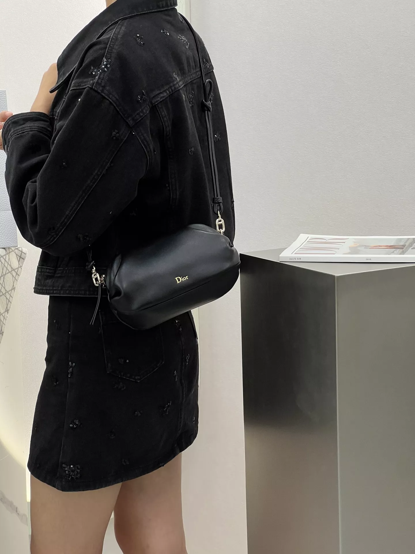 디올 보우 장식 캔디 감성 숄더 겸 크로스 가방 상세 이미지 14