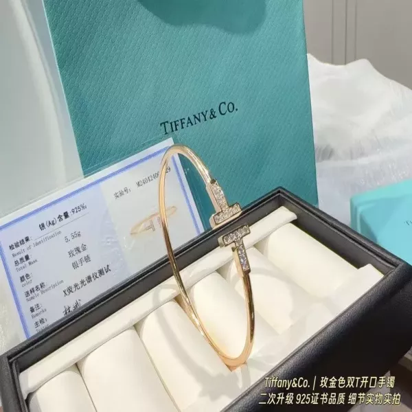 티파니앤코 더블 티 모티브 뱅글