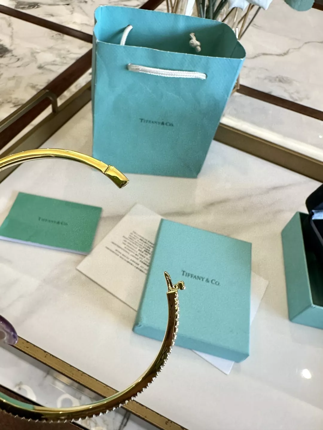티파니앤코 골드 톤 뱅글 스타일 주얼리 상세 이미지 7