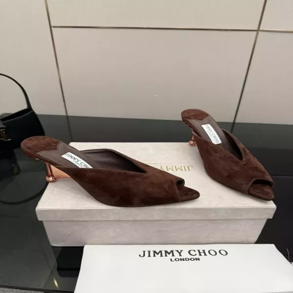 지미추 레이스 디테일 메탈 토캡 뮬