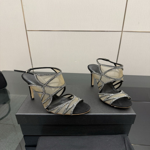 노브랜드 망사 큐빅 디테일 오픈토 샌들