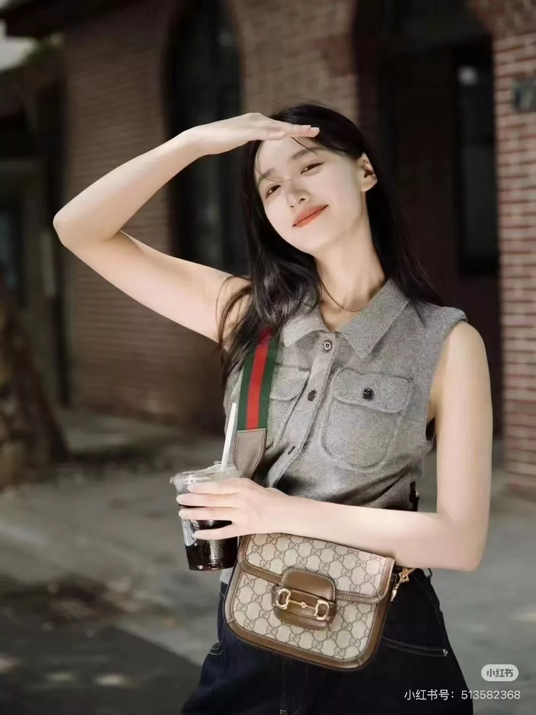 구찌 홀스빗 장식 빈티지 새들백 상세 이미지 19
