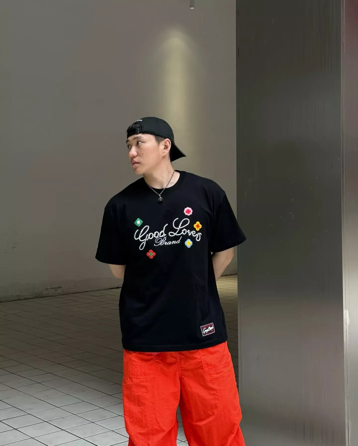 굿브랜드 입체 자수 레터링 반팔 상의 상세 이미지 15
