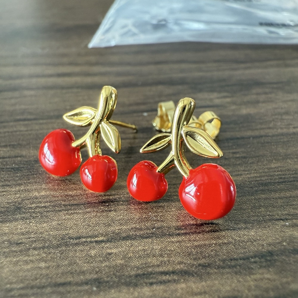 코치 체리 모티브 이어 액세서리