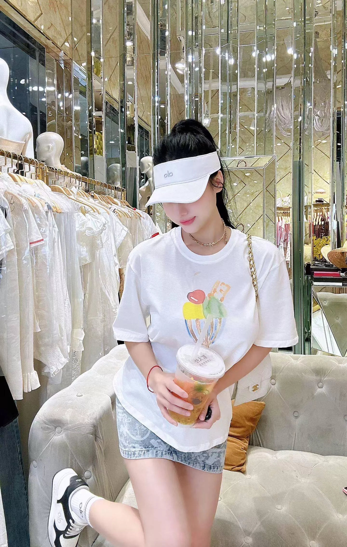 펜디 아이스크림 발포 프린트 라운드 반팔 상세 이미지 20