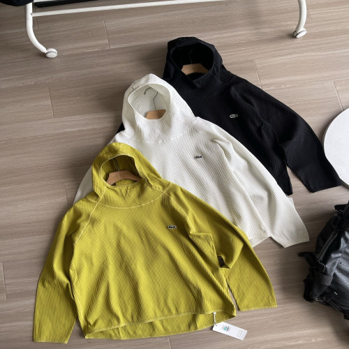 라코스테 와플 조직 루즈핏 후드 상의