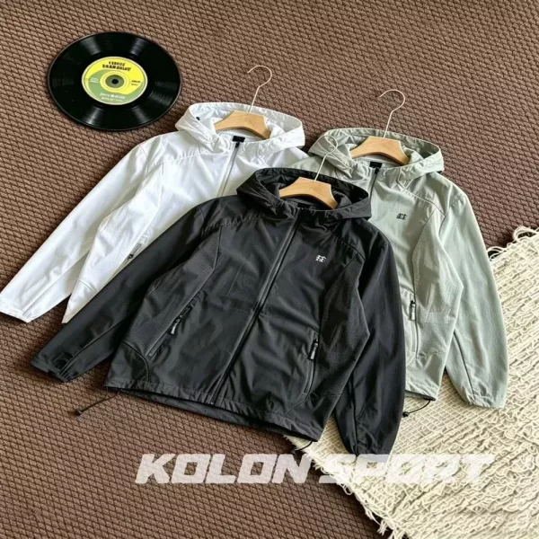 코오롱스포츠 경량 후드 바람막이 아우터