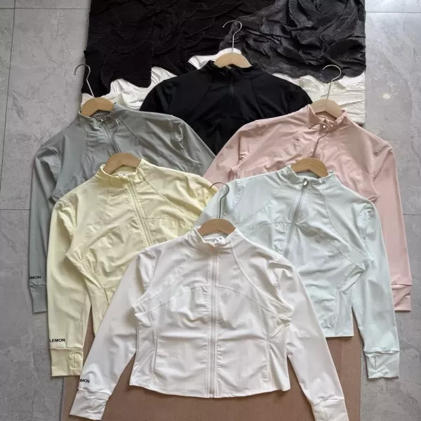 룰루레몬 여성 스탠드 칼라 요가 자외선 차단 재킷