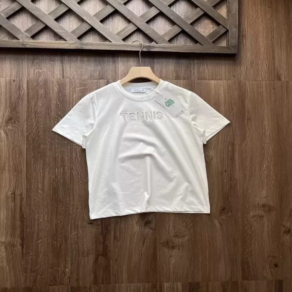 라코스테 레터링 포인트 코튼 반팔 탑