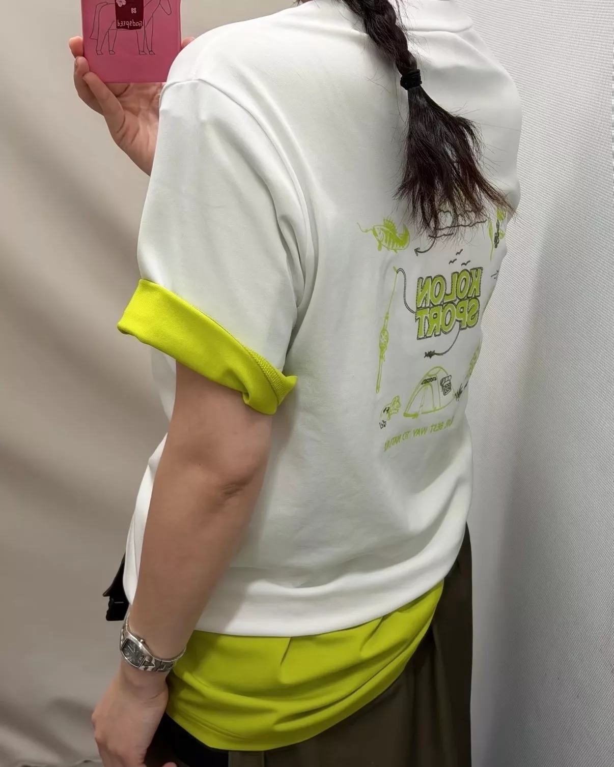 코오롱스포츠 기능성 백프린트 반팔 상의 상세 이미지 12
