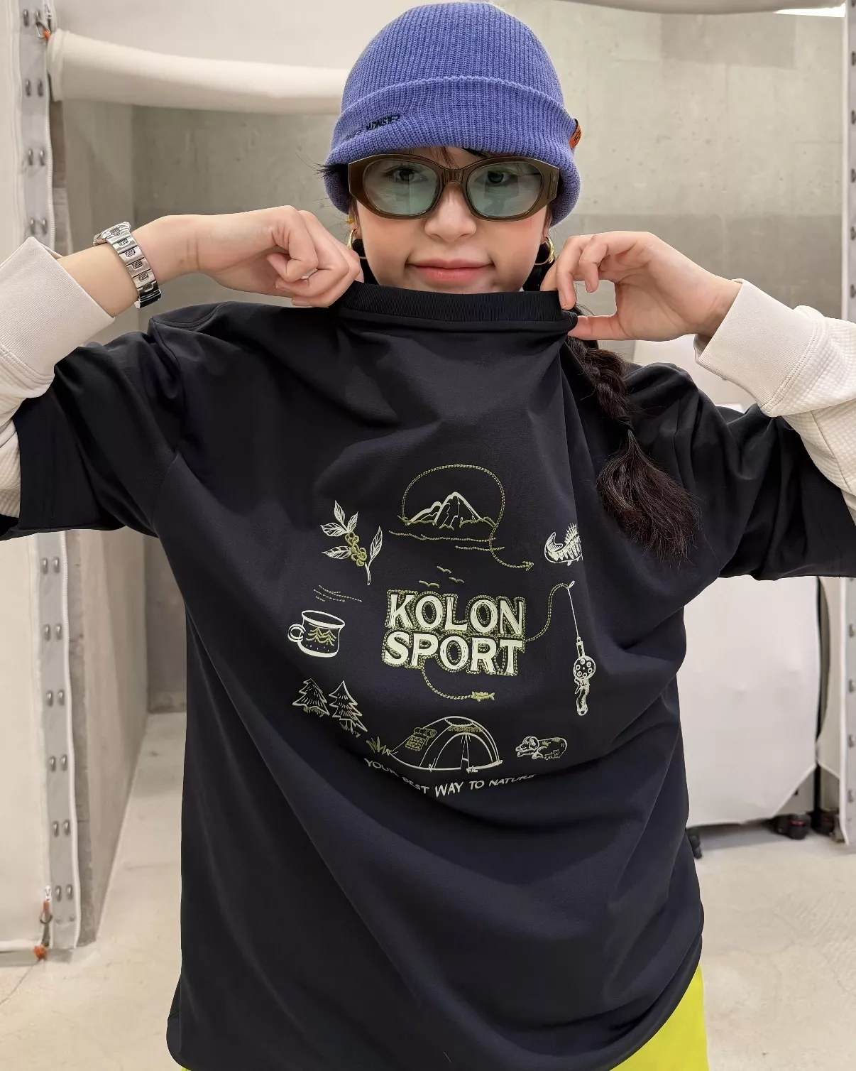 코오롱스포츠 기능성 백프린트 반팔 상의 상세 이미지 10