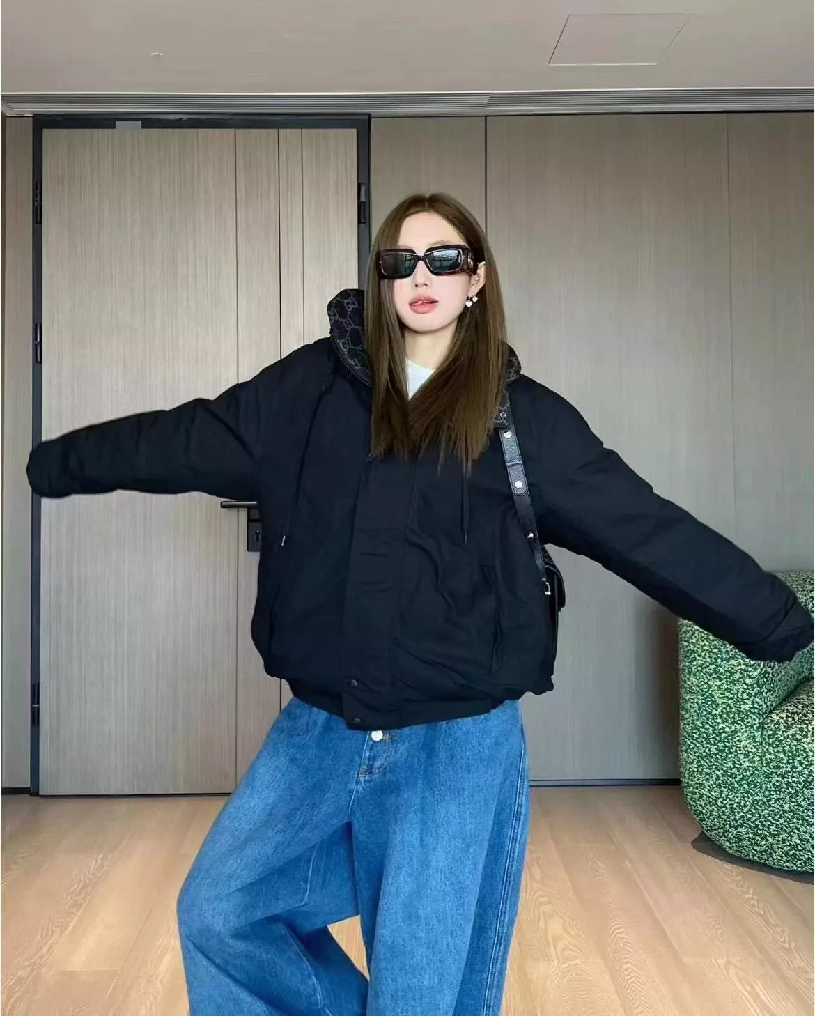 구찌 양면 자카드 후드 집업 아우터 상세 이미지 23