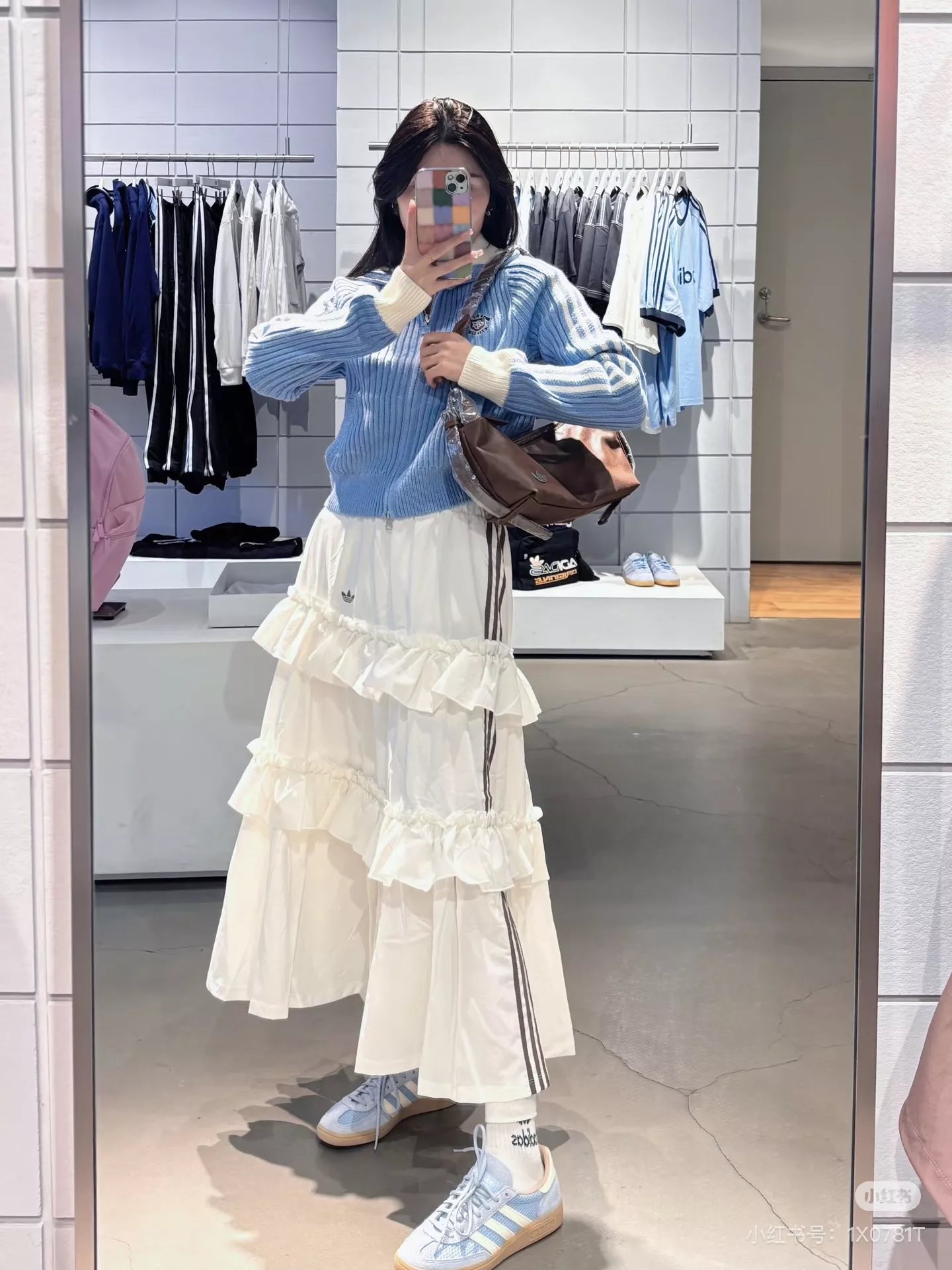 아디다스 삼선 프릴 캉캉 맥시 스커트 상세 이미지 24