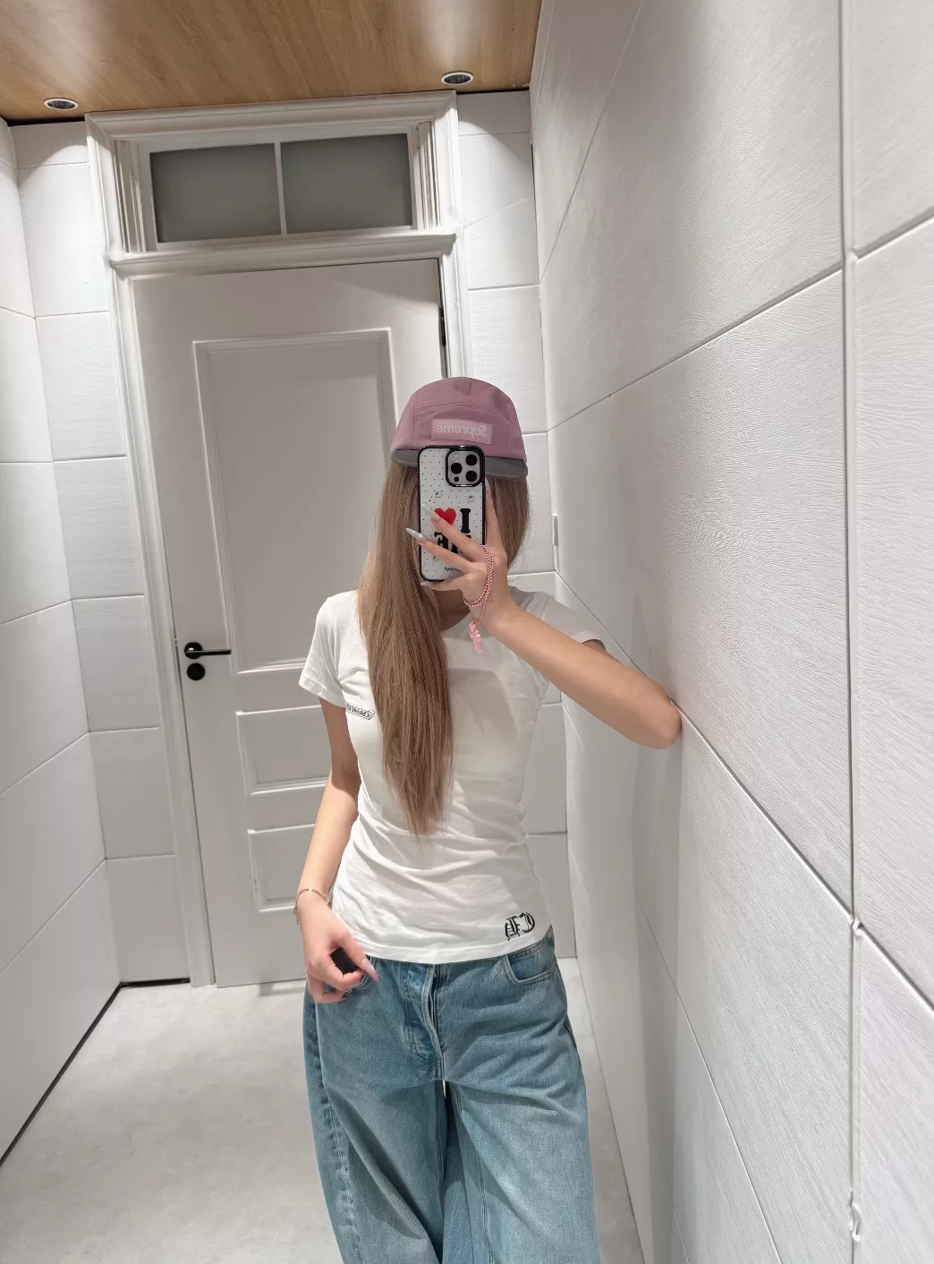 크롬하츠 빈티지 무드 크로스 프린트 슬림 반팔 탑 상세 이미지 20