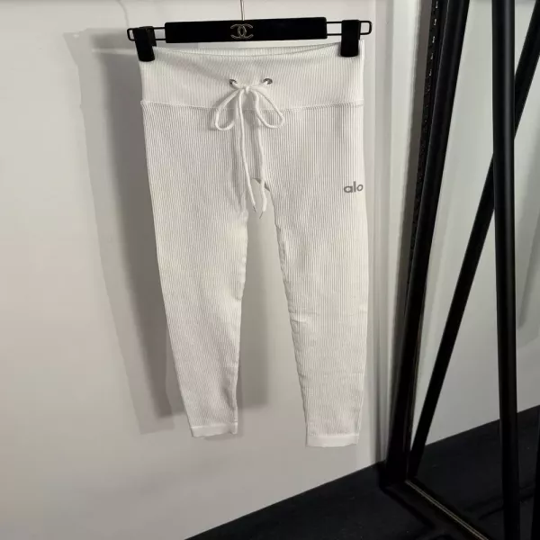 알로 반사 로고 포인트 요가 팬츠