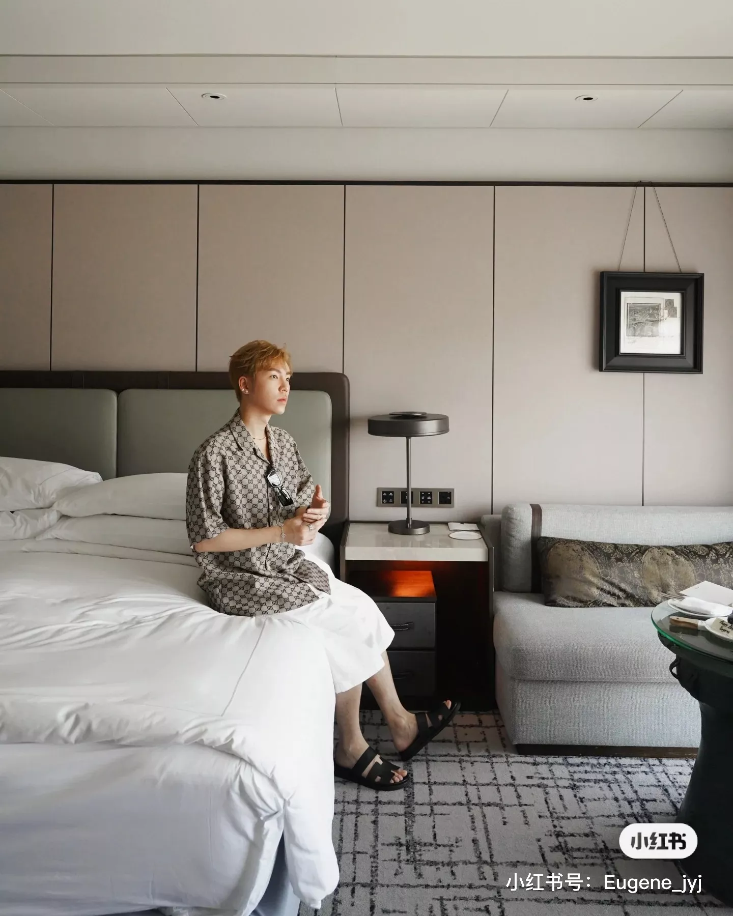 구찌 GG 자카드 반소매 셔츠 세트 상세 이미지 13