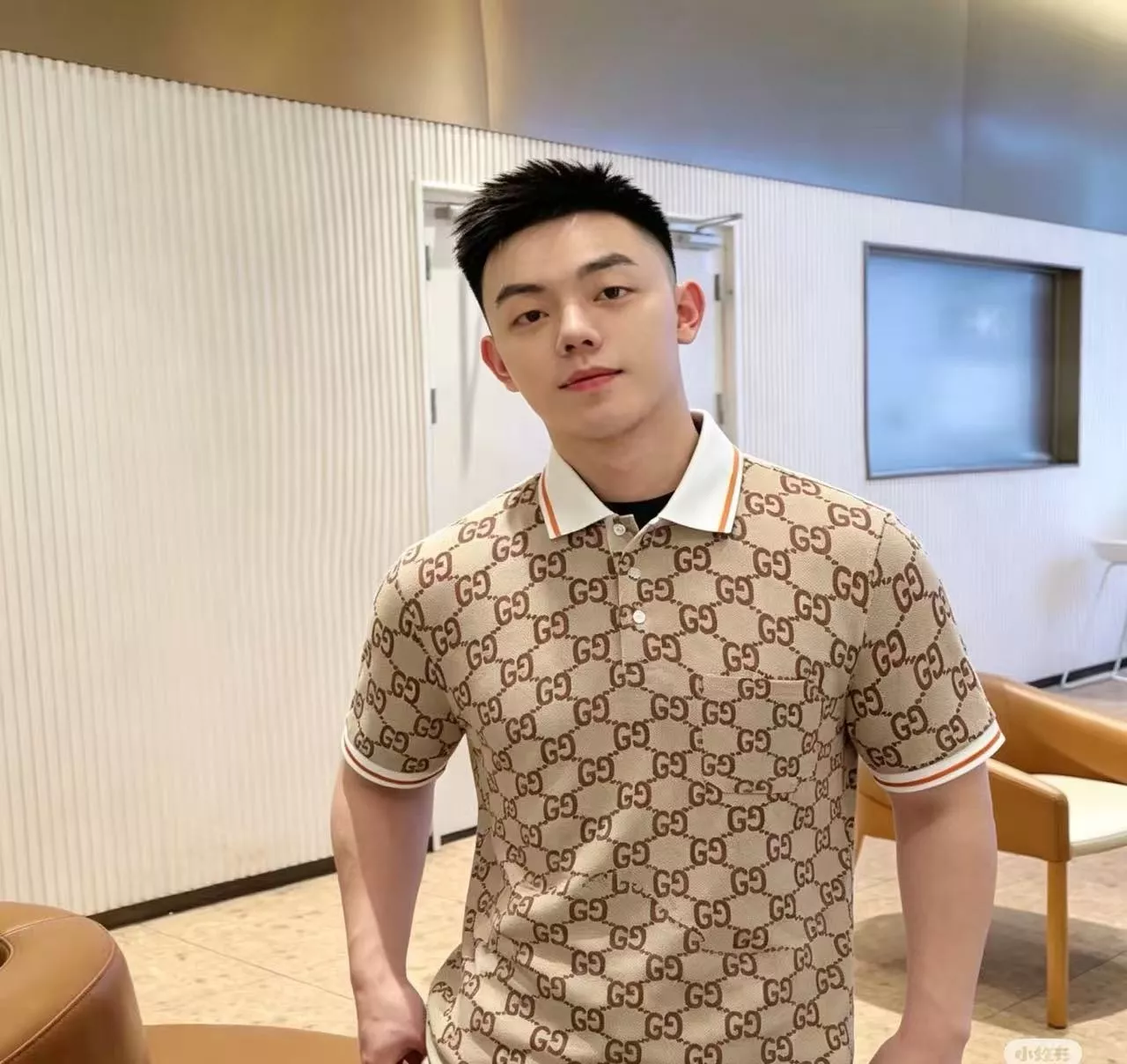 구찌 더블 G 자카드 폴로 반소매 탑 상세 이미지 16
