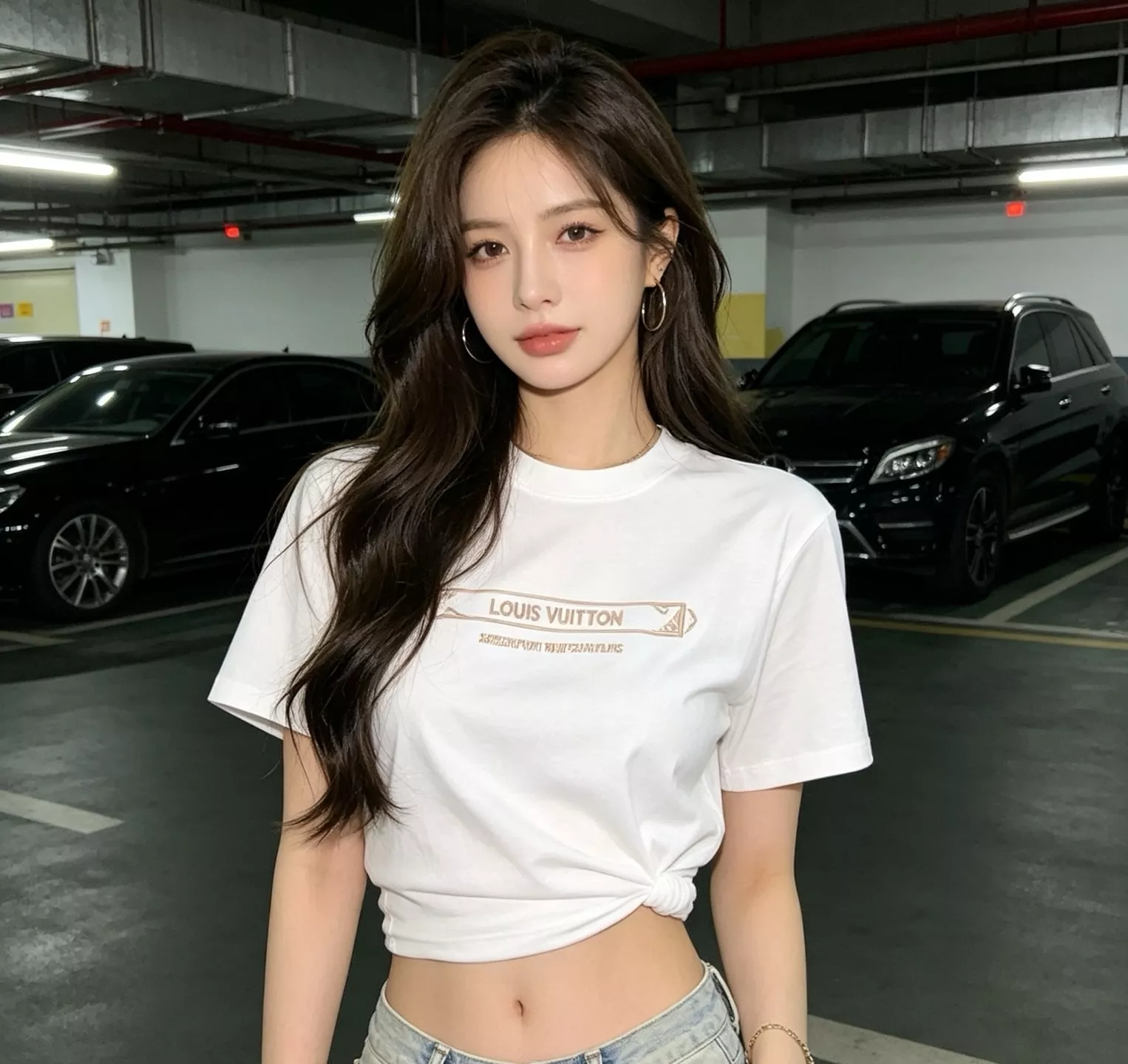 루이비통 자수 레터링 빈티지 스크롤 반팔 상의 상세 이미지 13