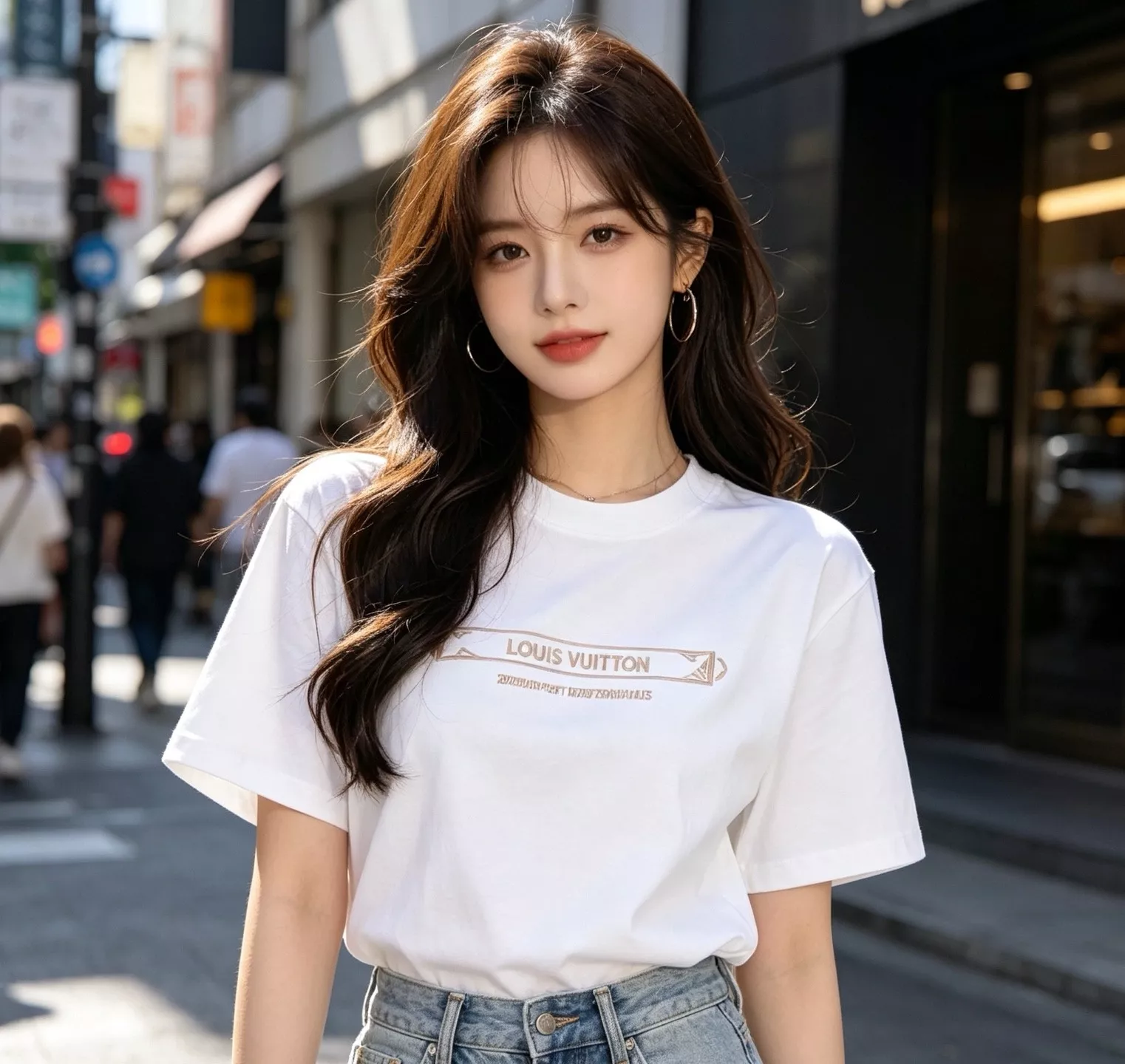 루이비통 자수 레터링 빈티지 스크롤 반팔 상의 상세 이미지 11