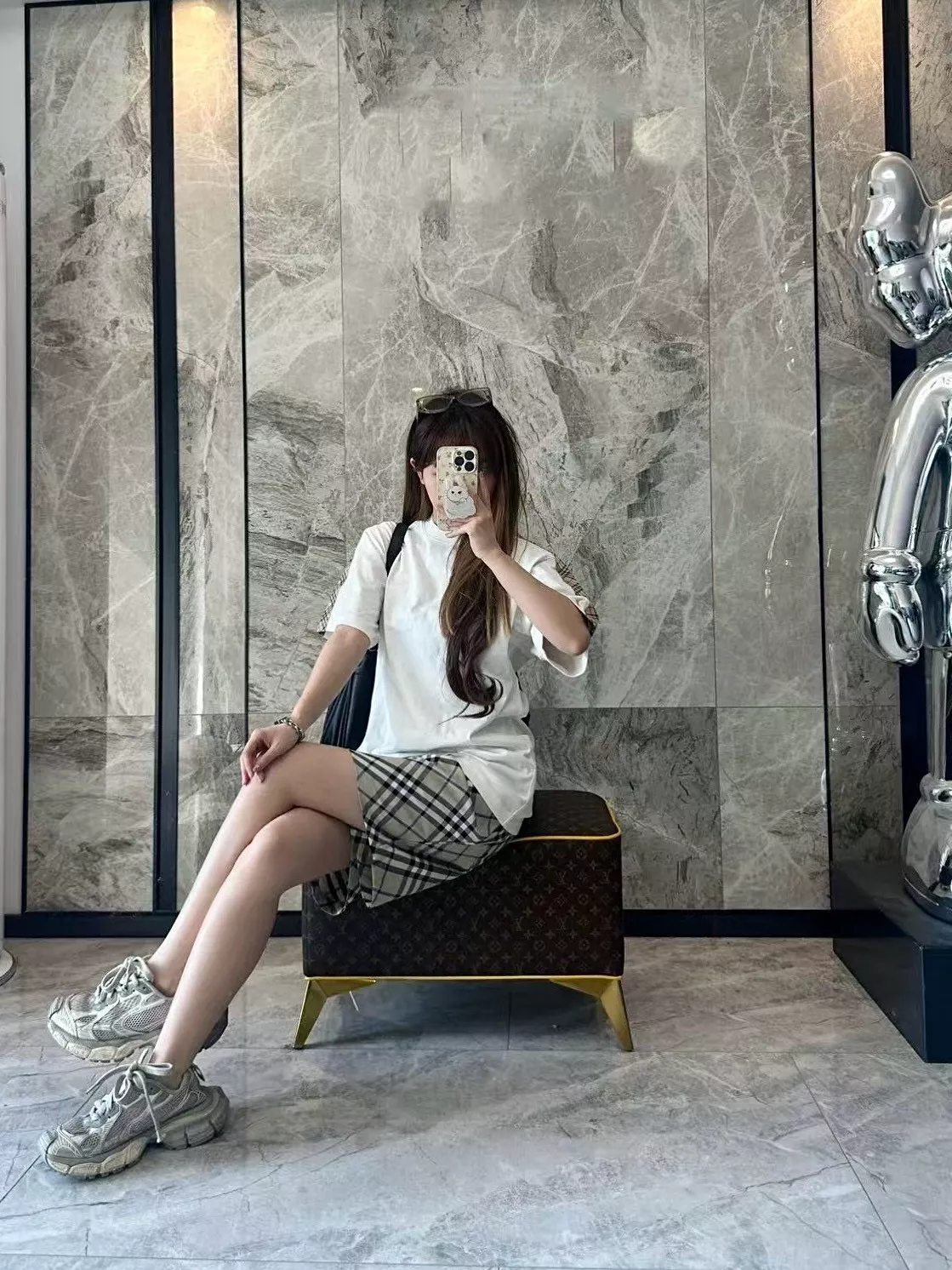 버버리 사선 체크 패턴 밴딩 반바지 상세 이미지 21