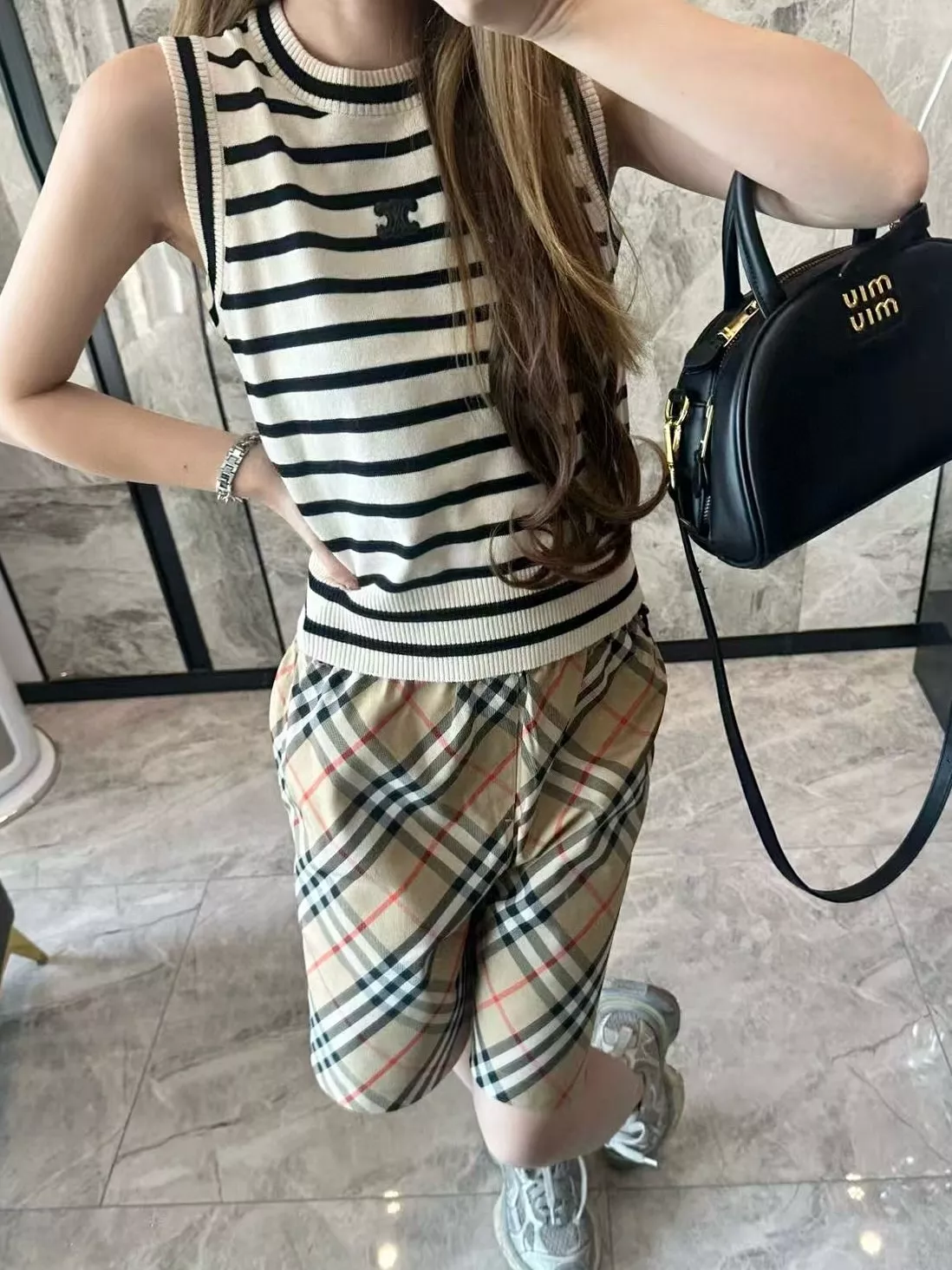 버버리 체크 패턴 밴딩 쇼츠 상세 이미지 20