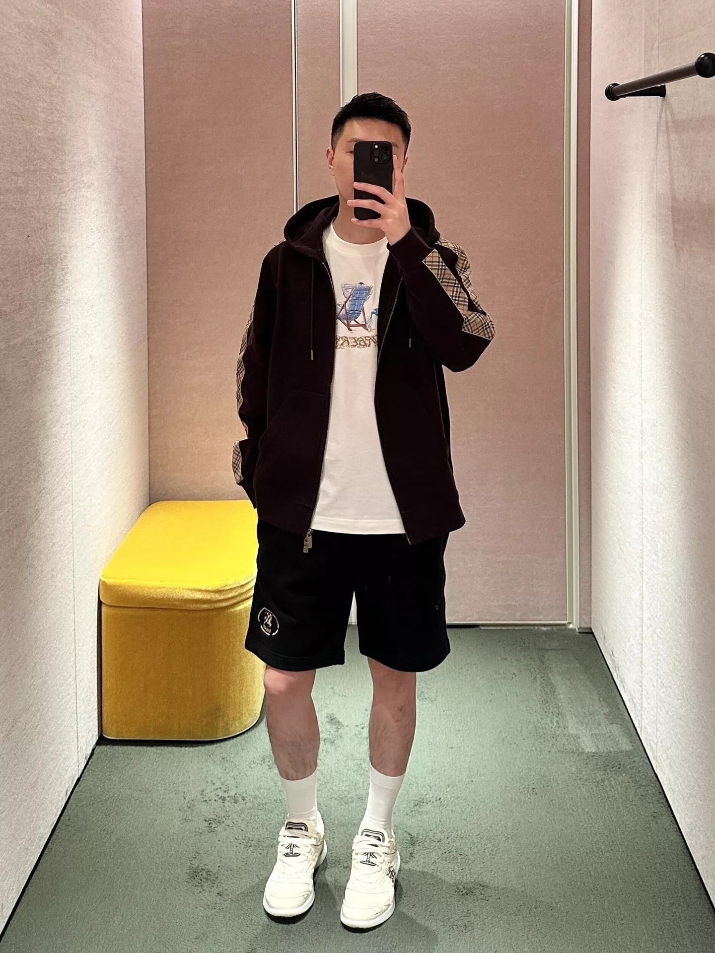 버버리 체크 원형 전마 자수 쇼츠 상세 이미지 11