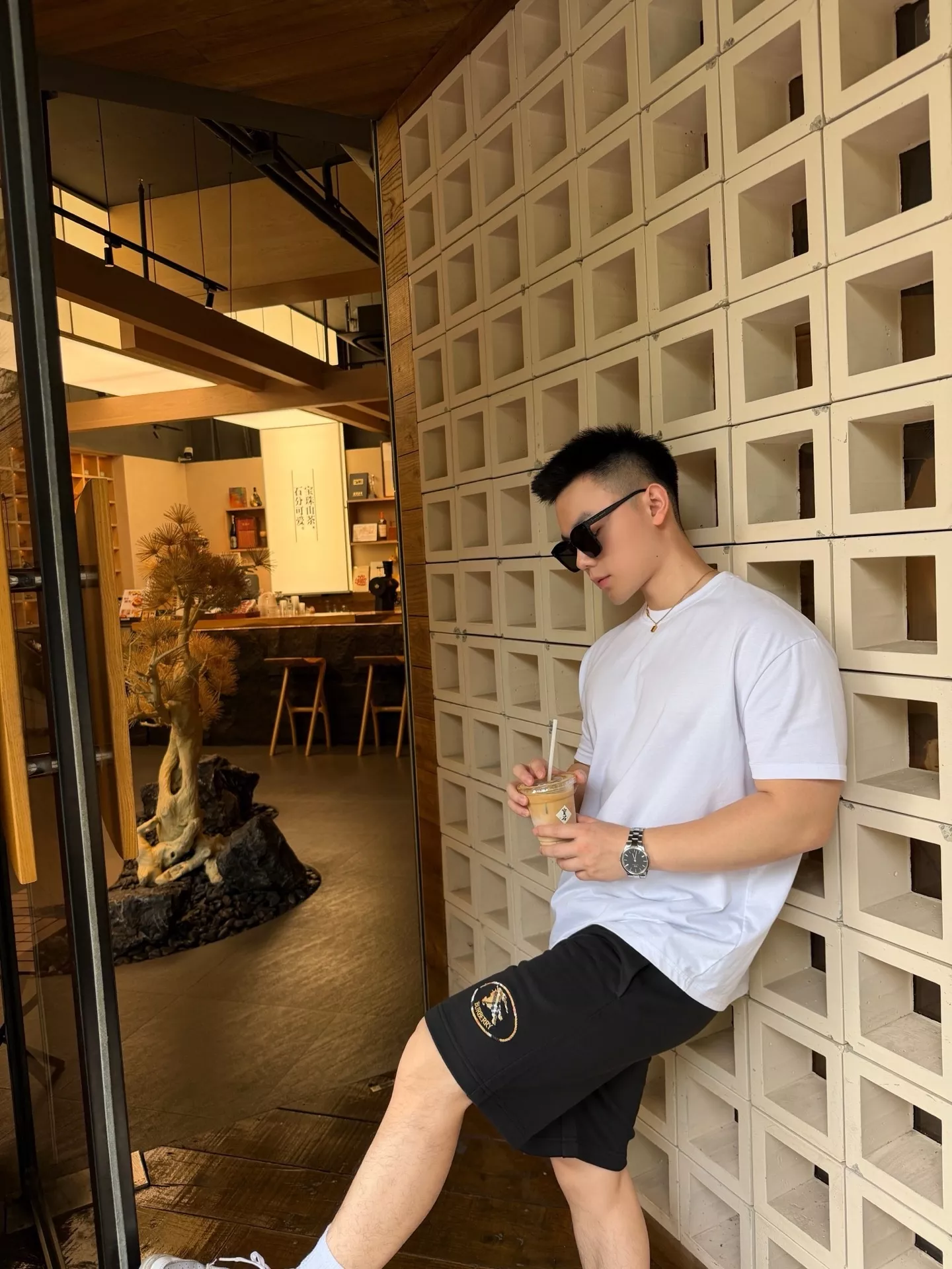 버버리 체크 원형 전마 자수 쇼츠 상세 이미지 13