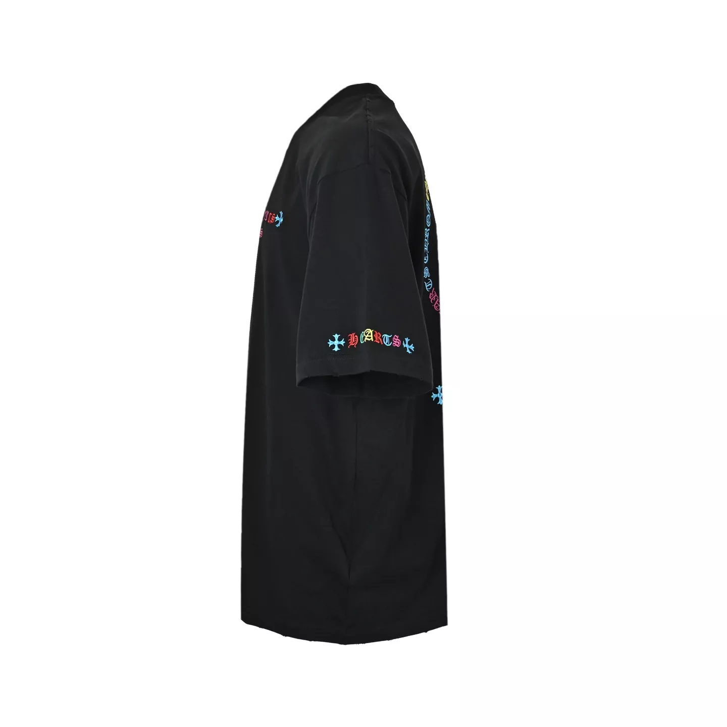 크롬하츠 컬러 로고 자수 포인트 반팔 상의 상세 이미지 2