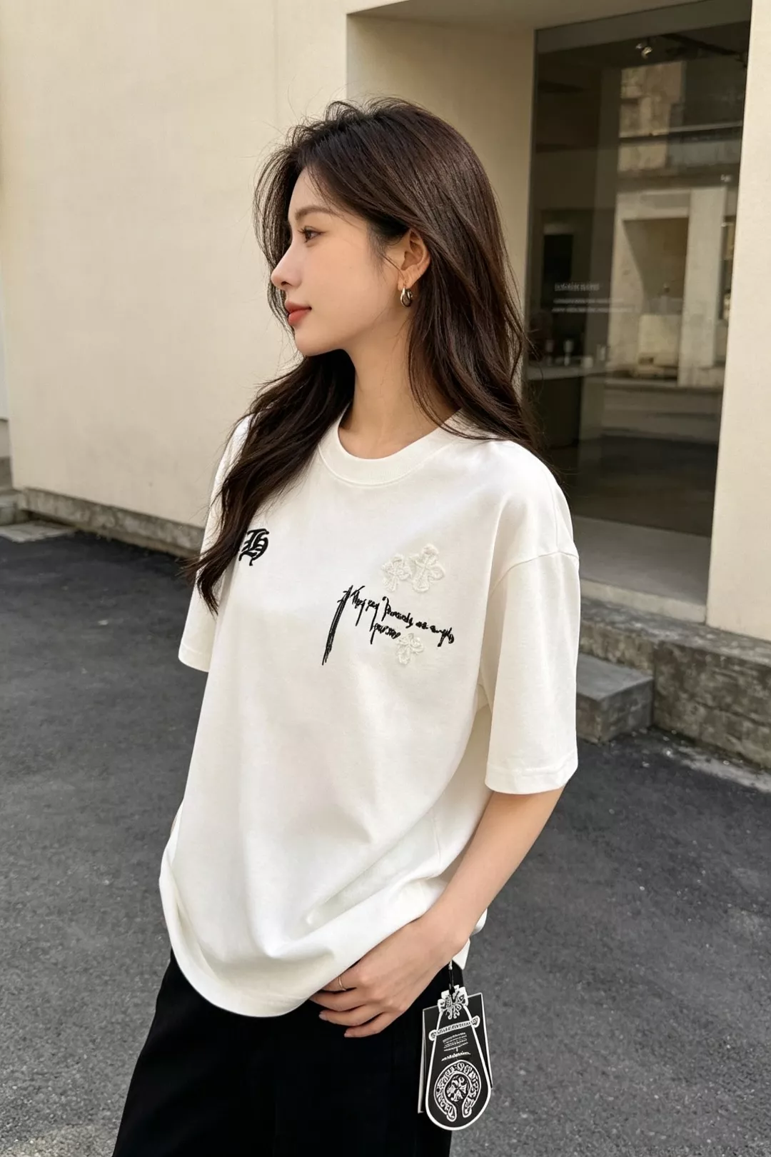 크롬하츠 백 패치 포인트 반팔 상의 상세 이미지 13