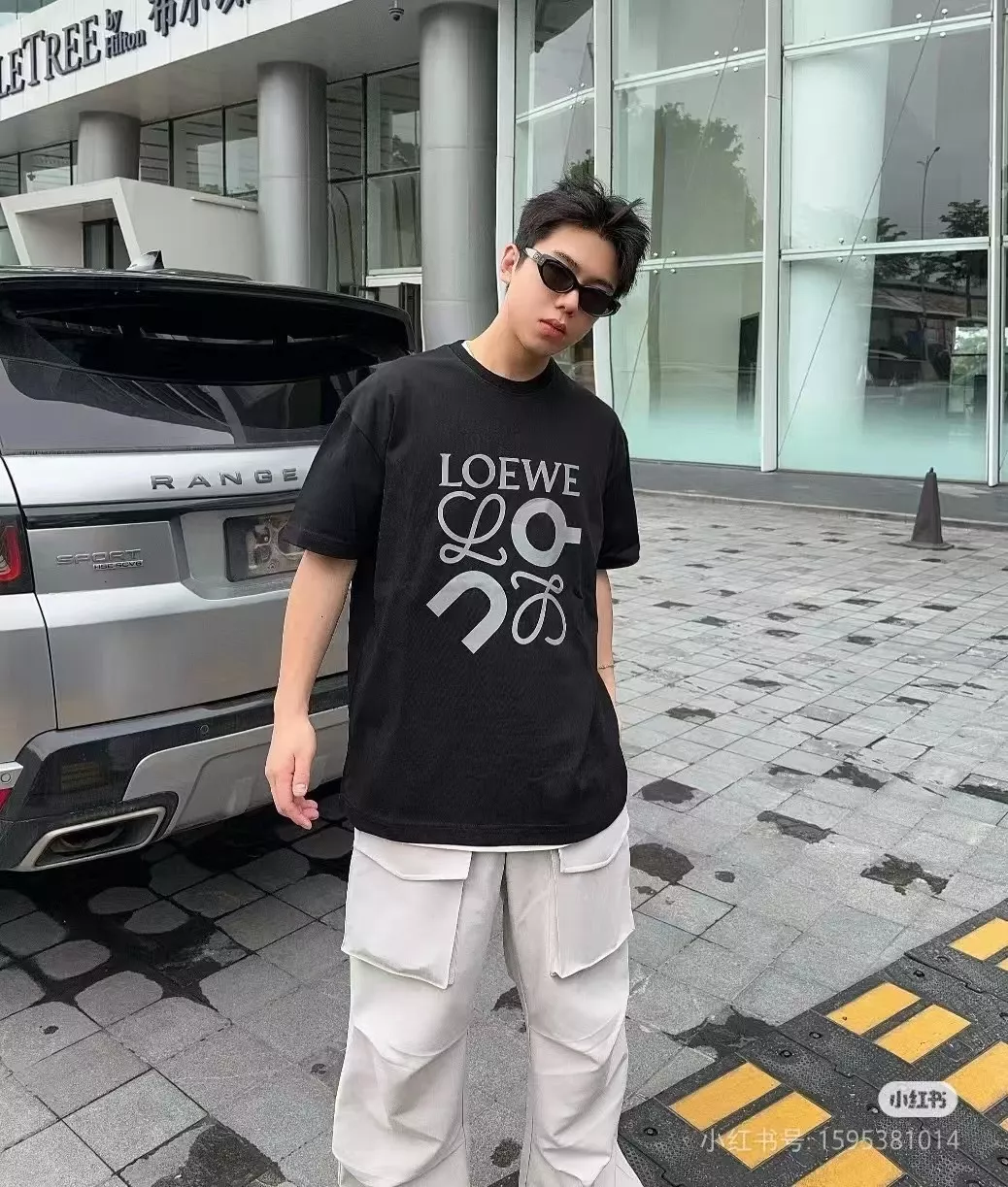 로에베 온 협업 로고 자수 반팔 탑 상세 이미지 10