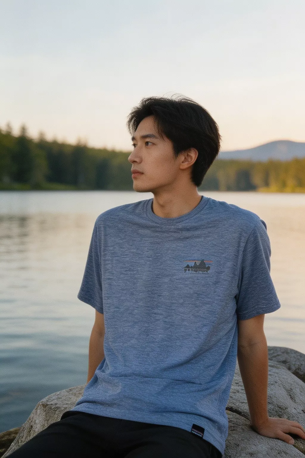 파타고니아 산봉우리 그래픽 반팔 상의 상세 이미지 14