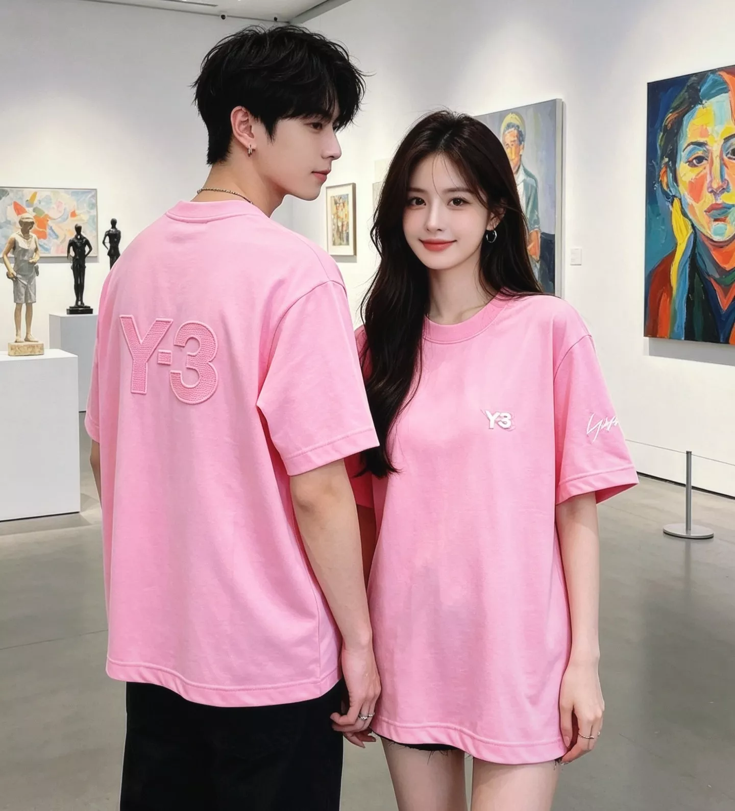 와이쓰리 로고 자수 코튼 반팔 상의 상세 이미지 18