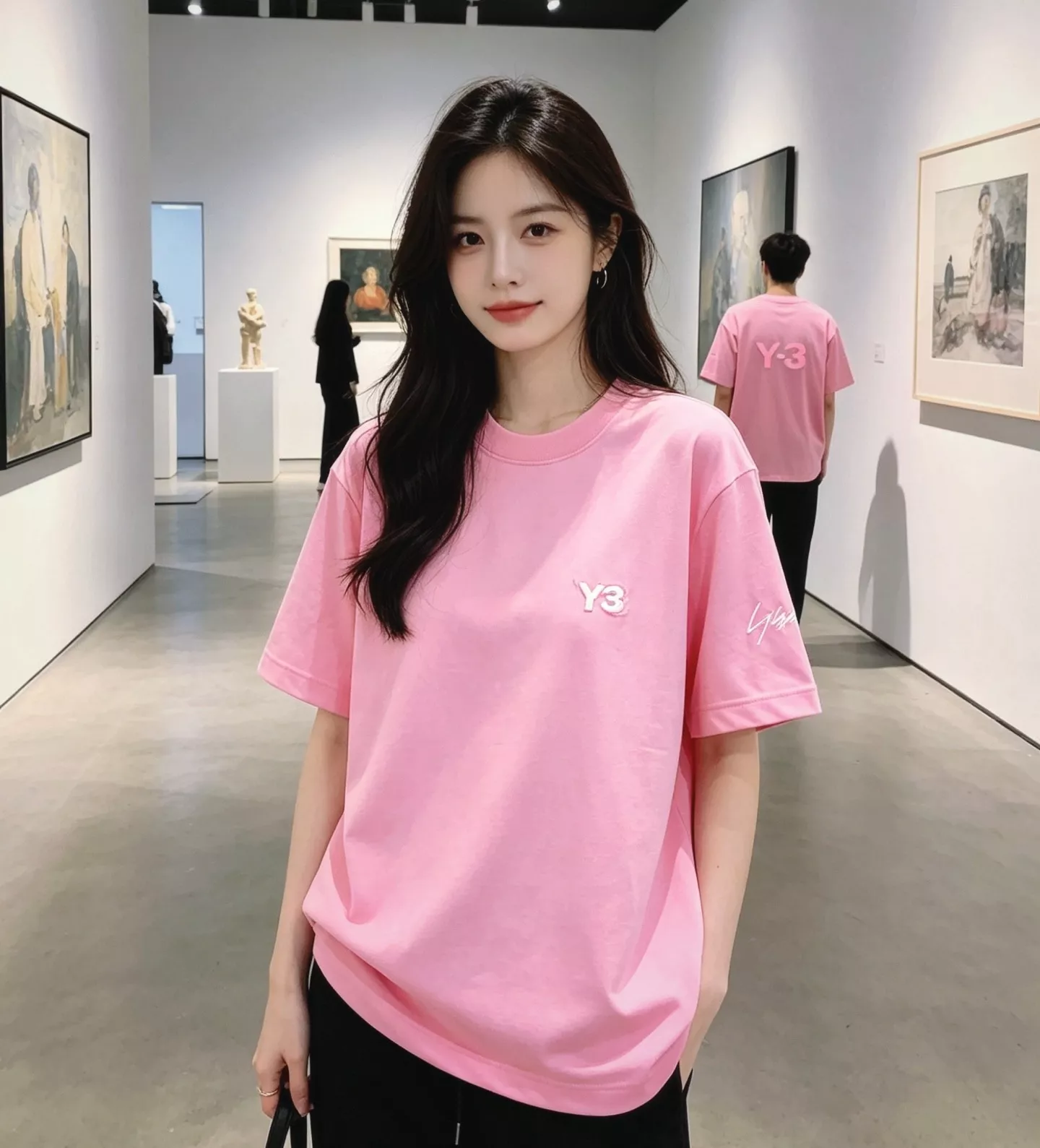 와이쓰리 로고 자수 코튼 반팔 상의 상세 이미지 11