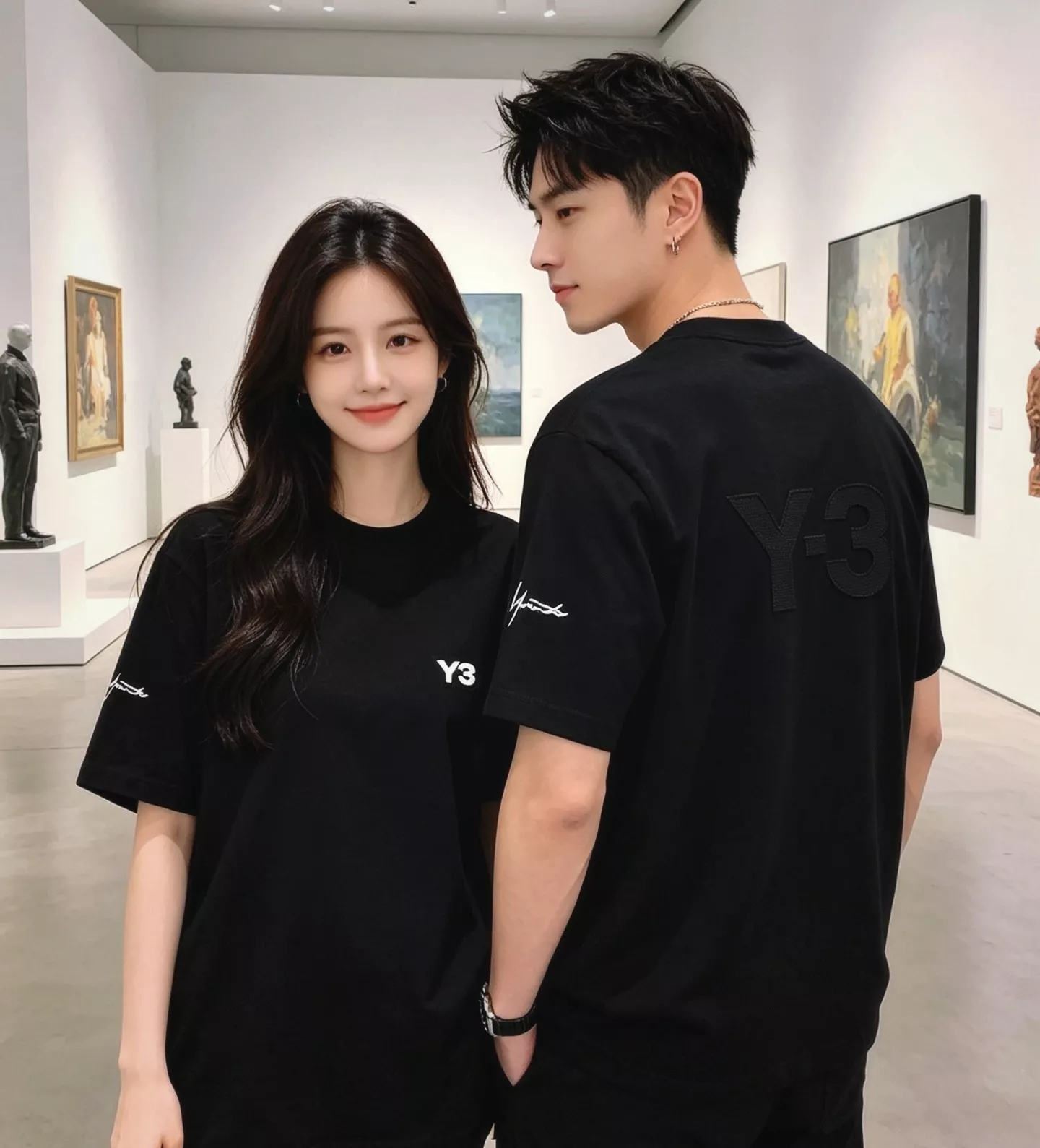 와이쓰리 스몰 로고 자수 반팔 탑 상세 이미지 19