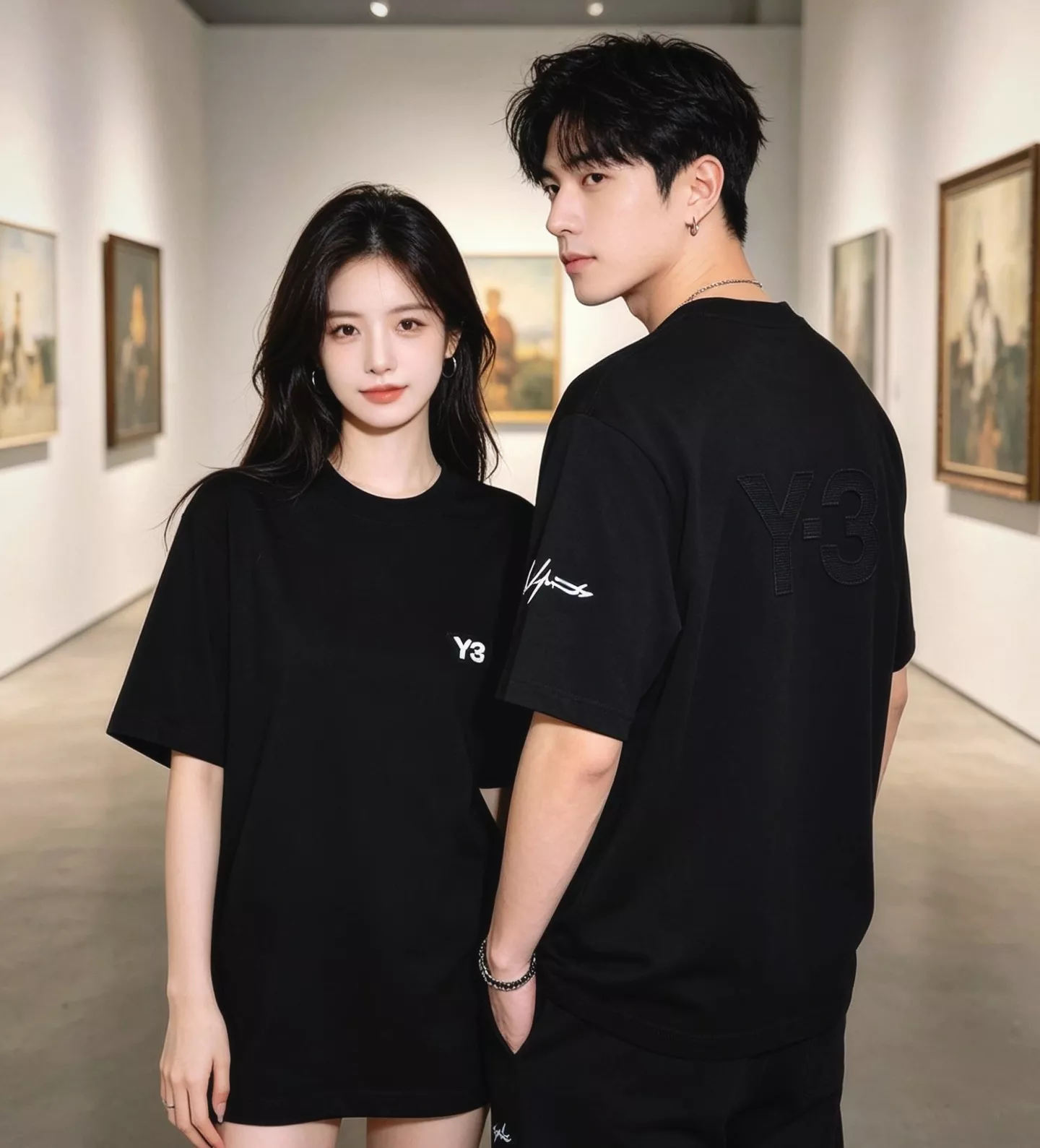 와이쓰리 스몰 로고 자수 반팔 탑 상세 이미지 17