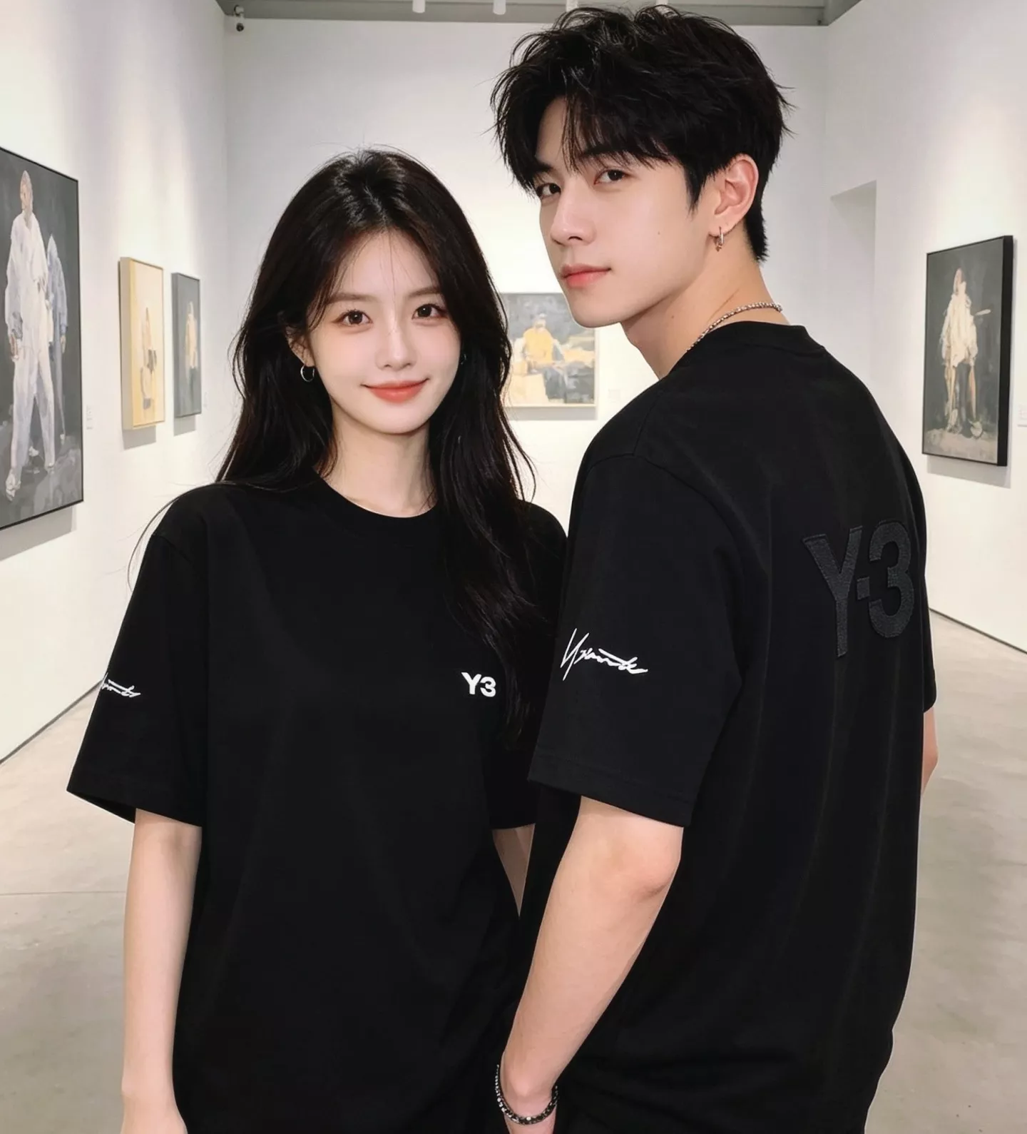 와이쓰리 스몰 로고 자수 반팔 탑 상세 이미지 18