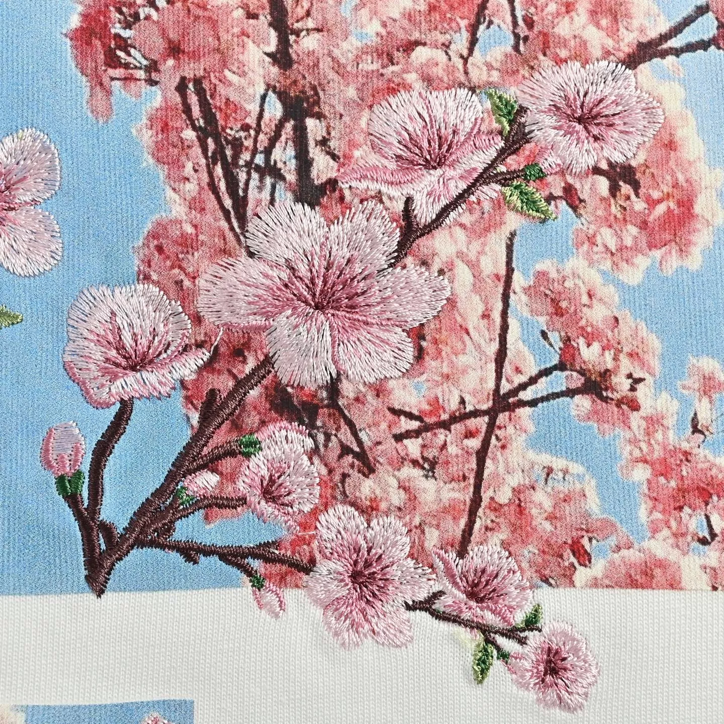 오프화이트 벚꽃 애로우 프린트 코튼 반팔탑 상세 이미지 8