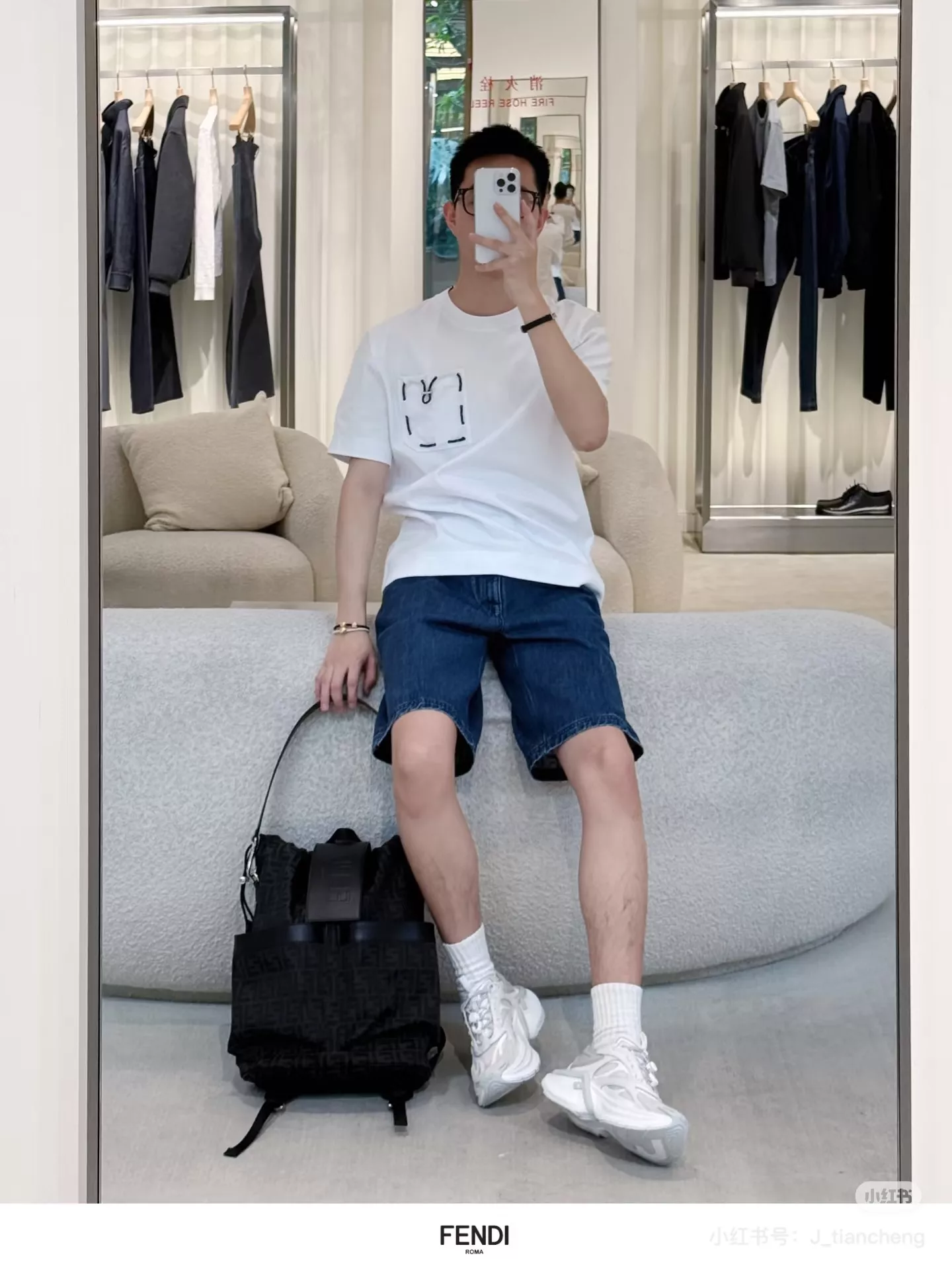 펜디 빈티지 워시드 데님 하프 팬츠 상세 이미지 27