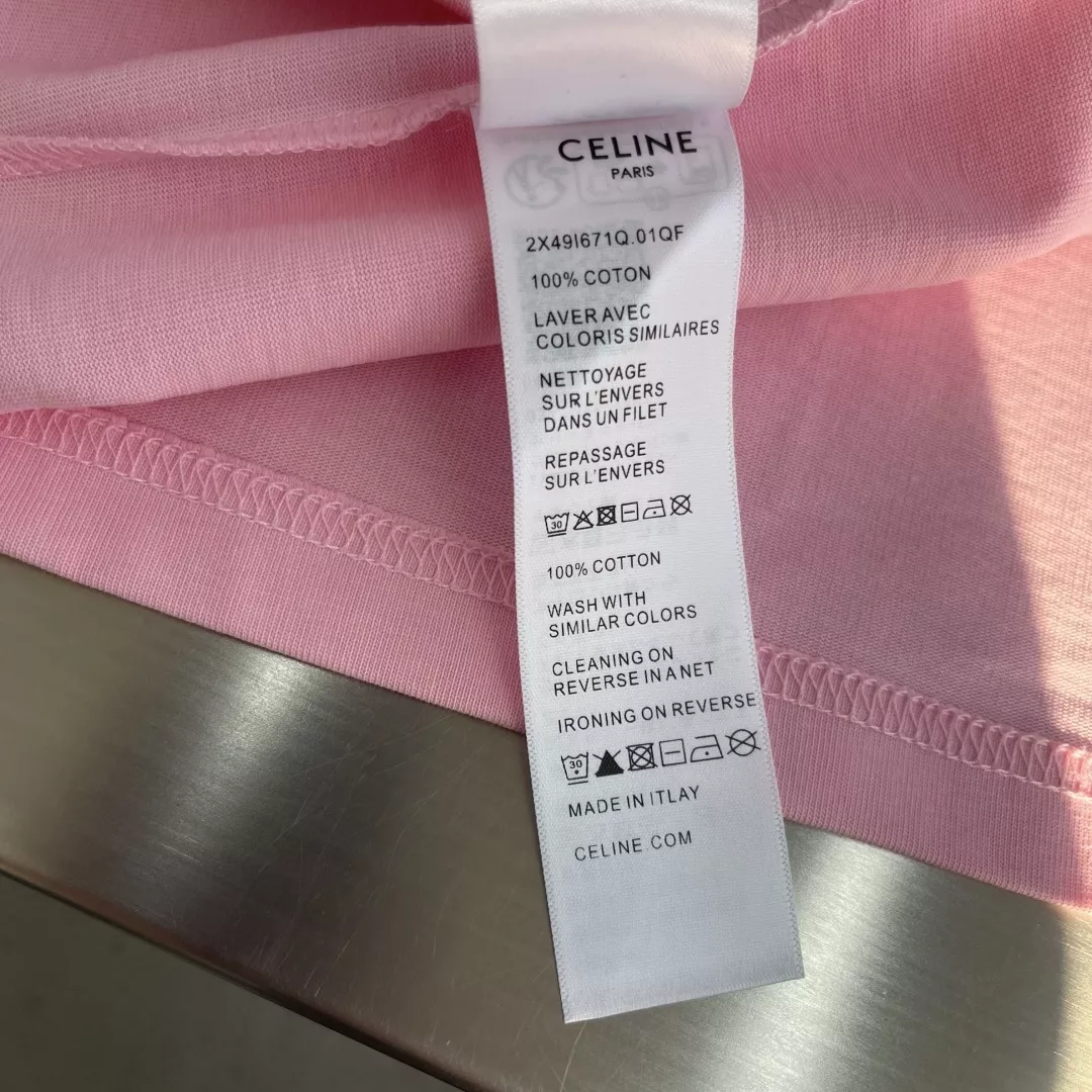 셀린느 로고 자수 포인트 반팔 탑 상세 이미지 7