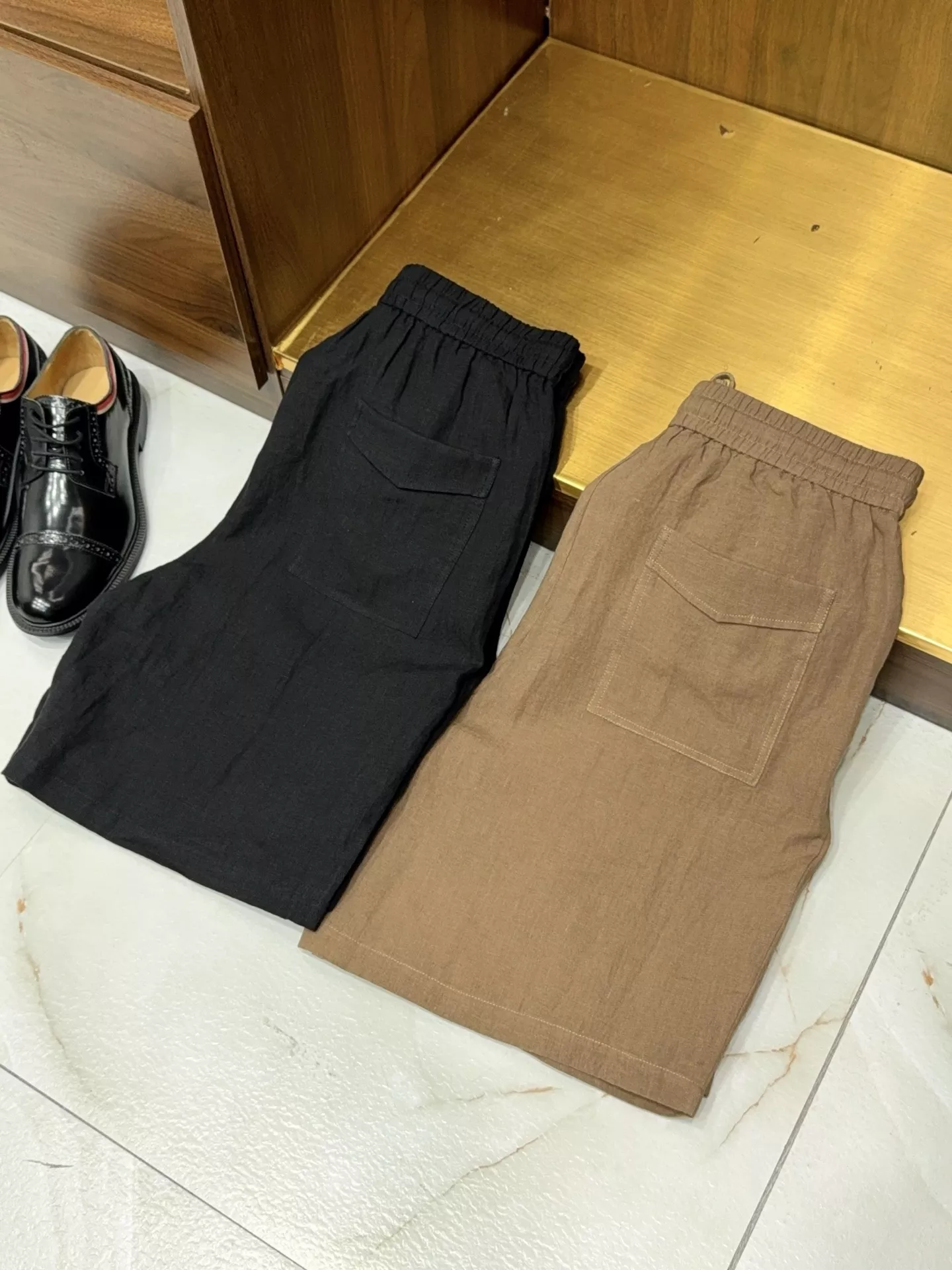 로로피아나 워싱 린넨 밴딩 반바지 상세 이미지 20