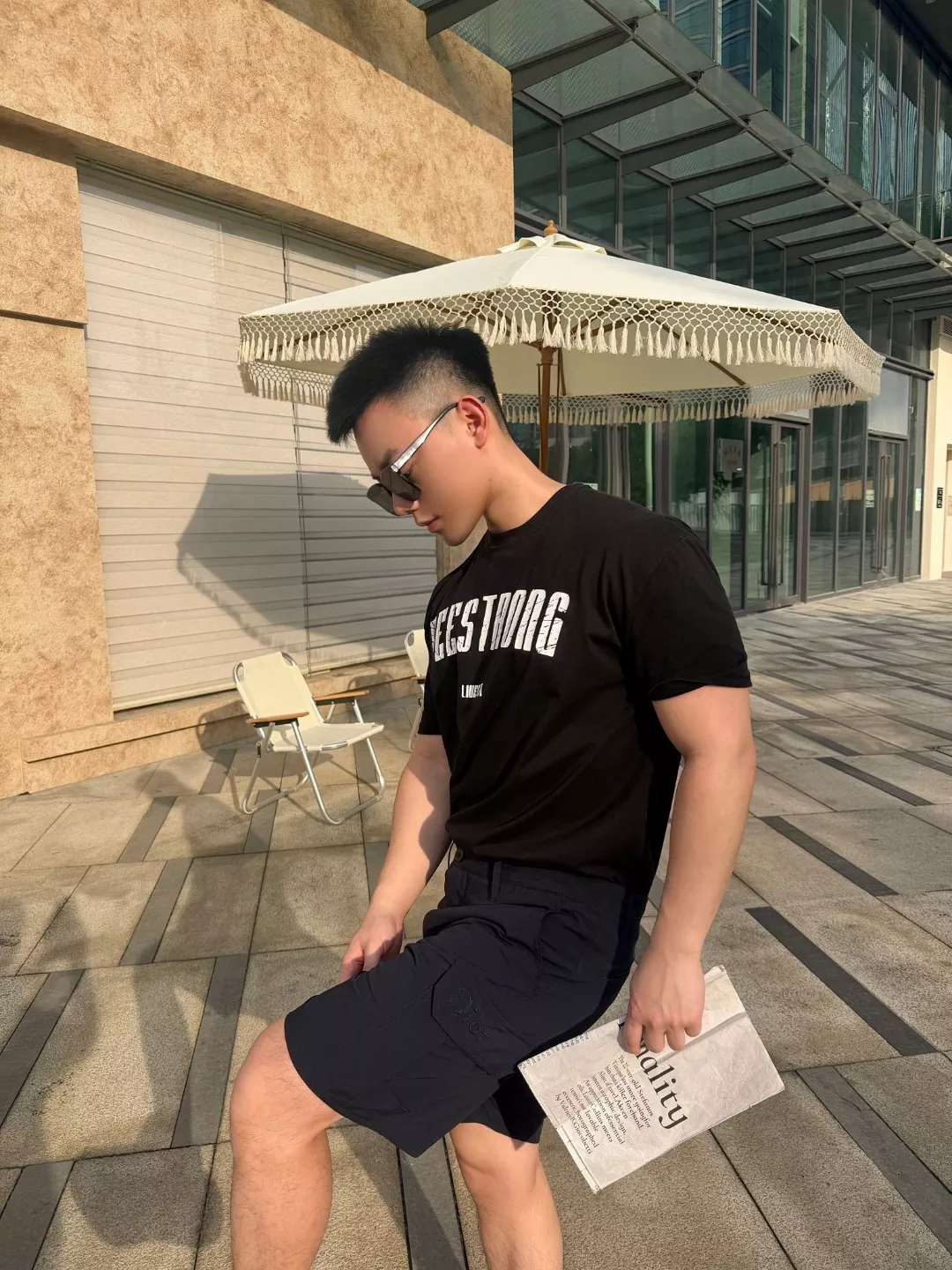 디올 레터 자수 포인트 카고 쇼츠 상세 이미지 12