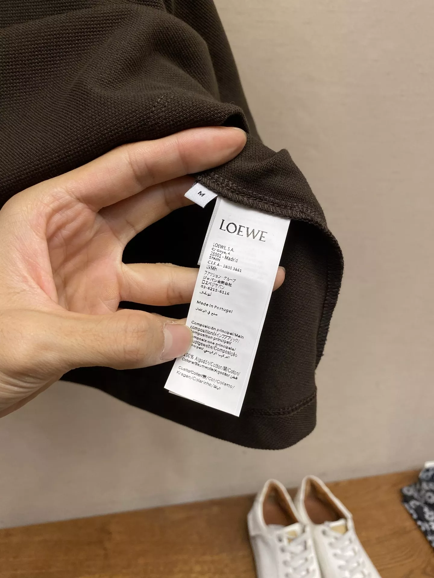 로에베 자수 로고 코튼 피케 폴로 상의 상세 이미지 8