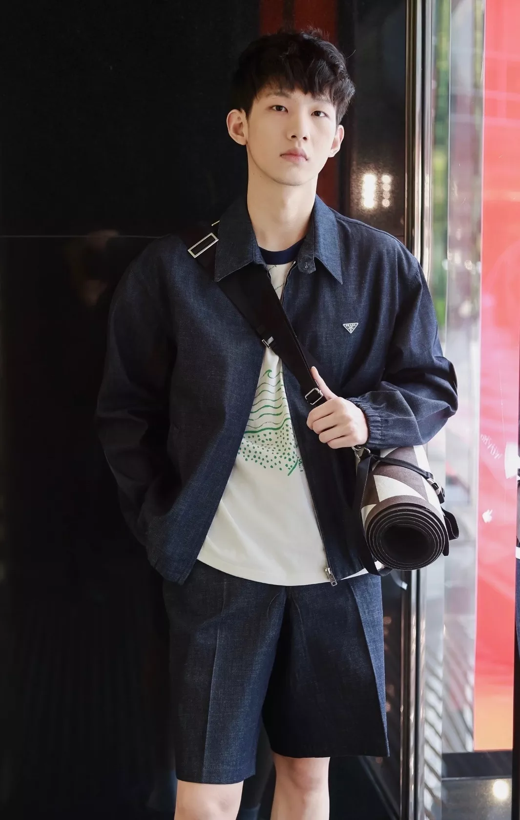 프라다 데님 카라 집업 아우터 상세 이미지 14